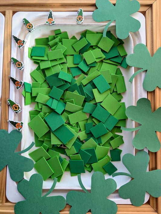 Foam sensory table filler- St. Patrick's Day