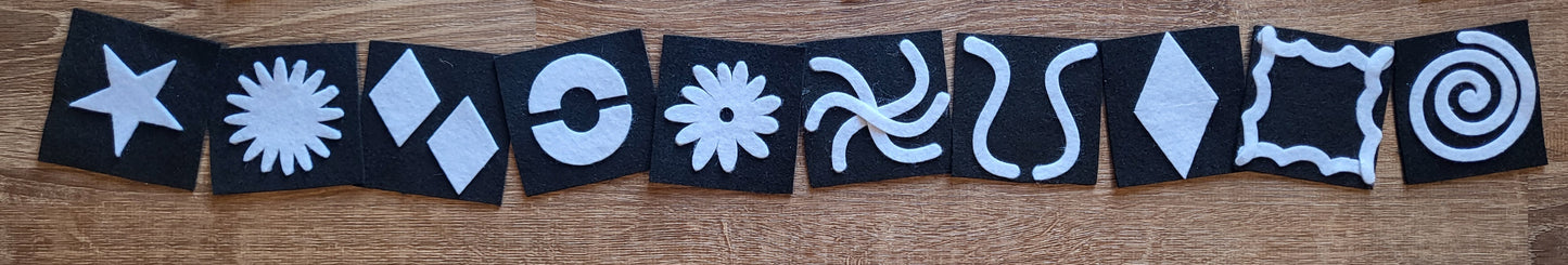 Felt Black and White Cards-Set 2