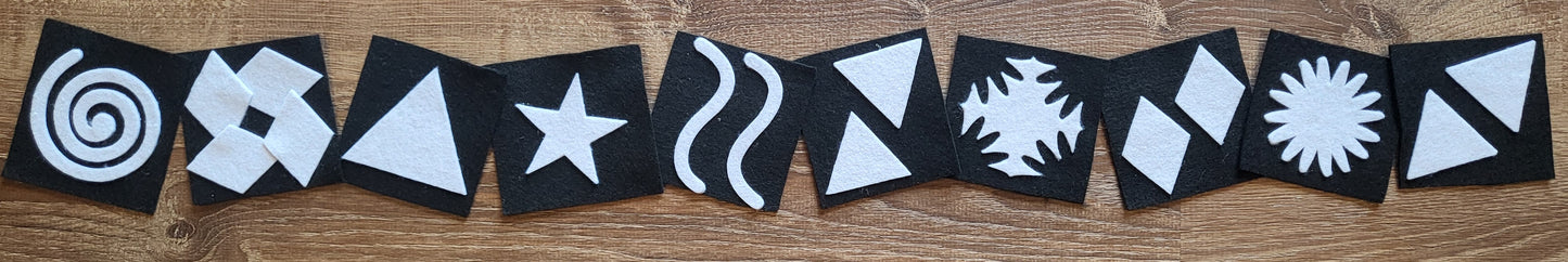 Felt Black and White Cards-Set 4