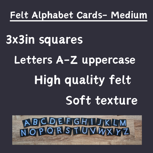 Felt Uppercase Alphabet Cards-Medium-Purple