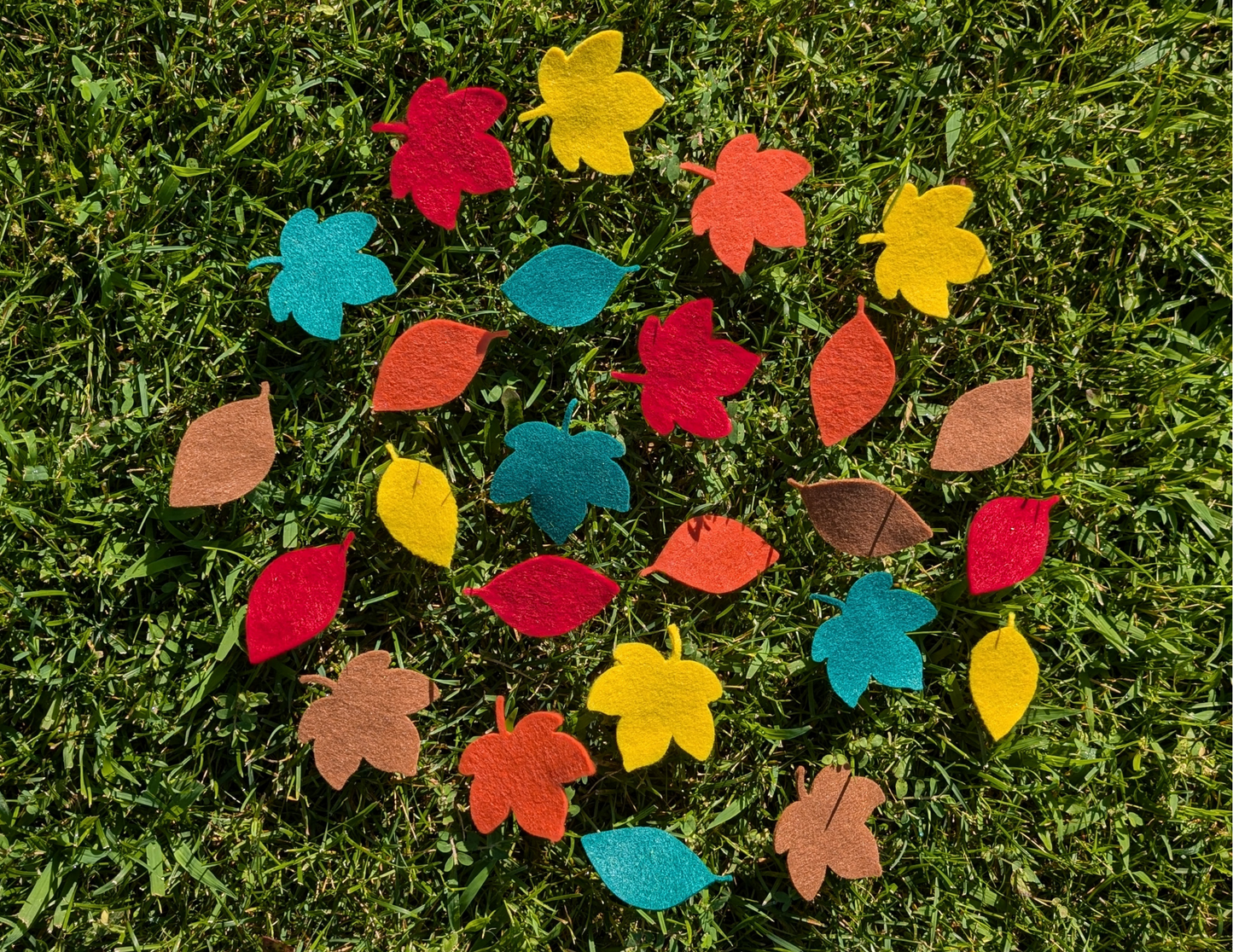 Fall felt leaves