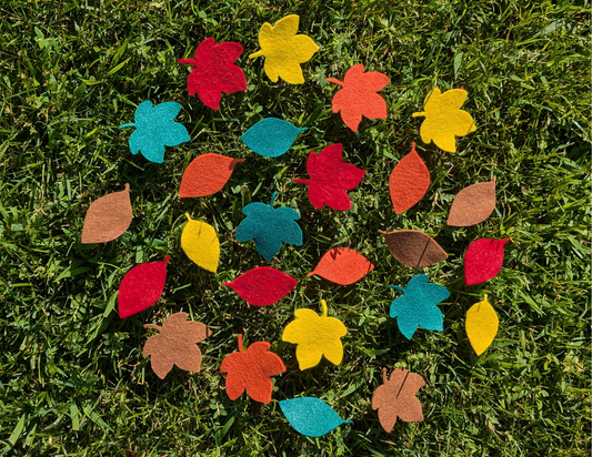 Fall felt leaves