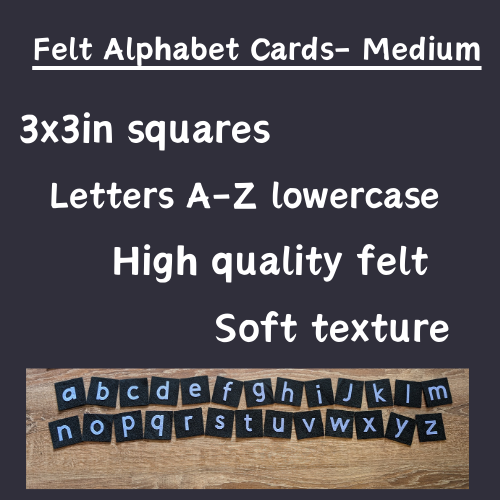 Felt Lowercase Alphabet Cards-Medium-Purple