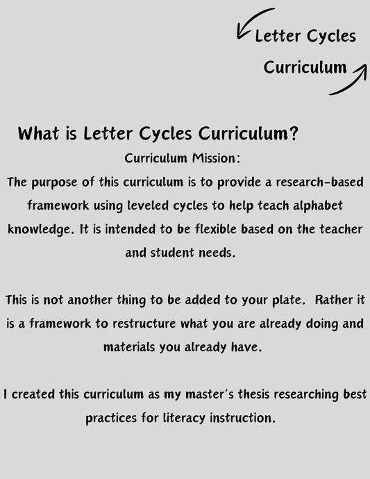 Letter Cycles Curriculum