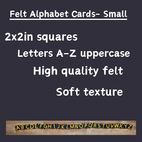 Felt Uppercase Alphabet Cards-Small-Orange