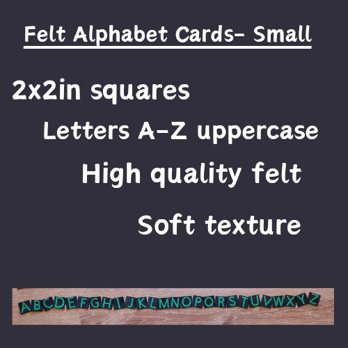 Felt Uppercase Alphabet Cards-Small-Green