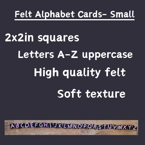 Felt Uppercase Alphabet Cards-Small-Pink