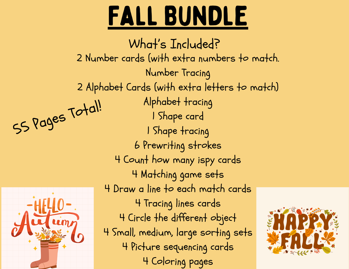 Fall digital download bundle