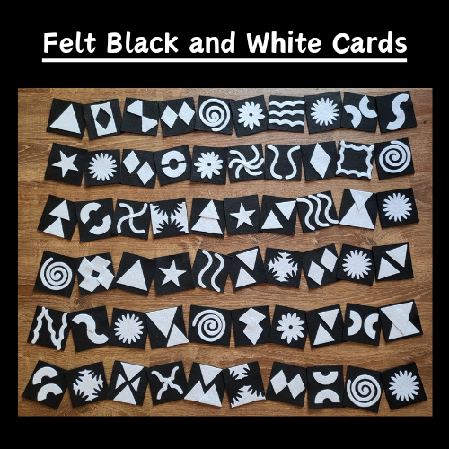 Felt Black and White Cards-Set 1