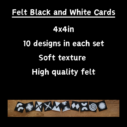 Felt Black and White Cards-Set 6