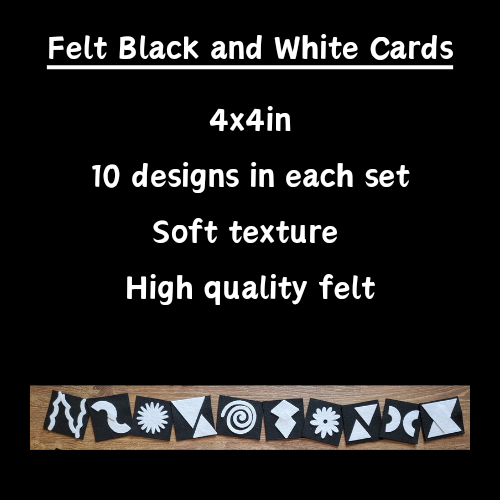 Felt Black and White Cards-Set 5