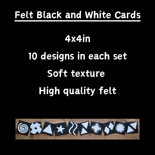 Felt Black and White Cards-Set 4