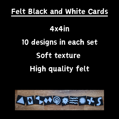 Felt Black and White Cards-Set 1