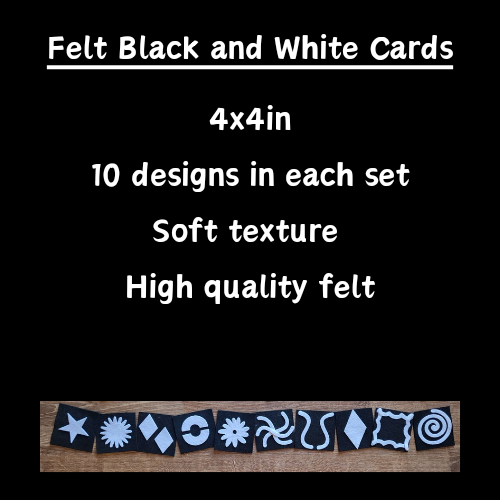 Felt Black and White Cards-Set 2