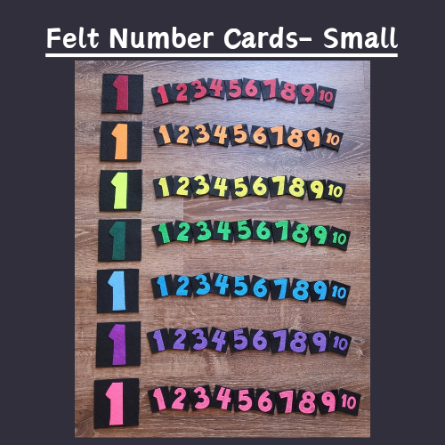 Felt 1-10 Number Cards-Small-Pink