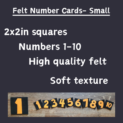 Felt 1-10 Number Cards-Small-Orange