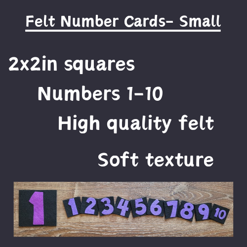 Felt 1-10 Number Cards-Small-Purple