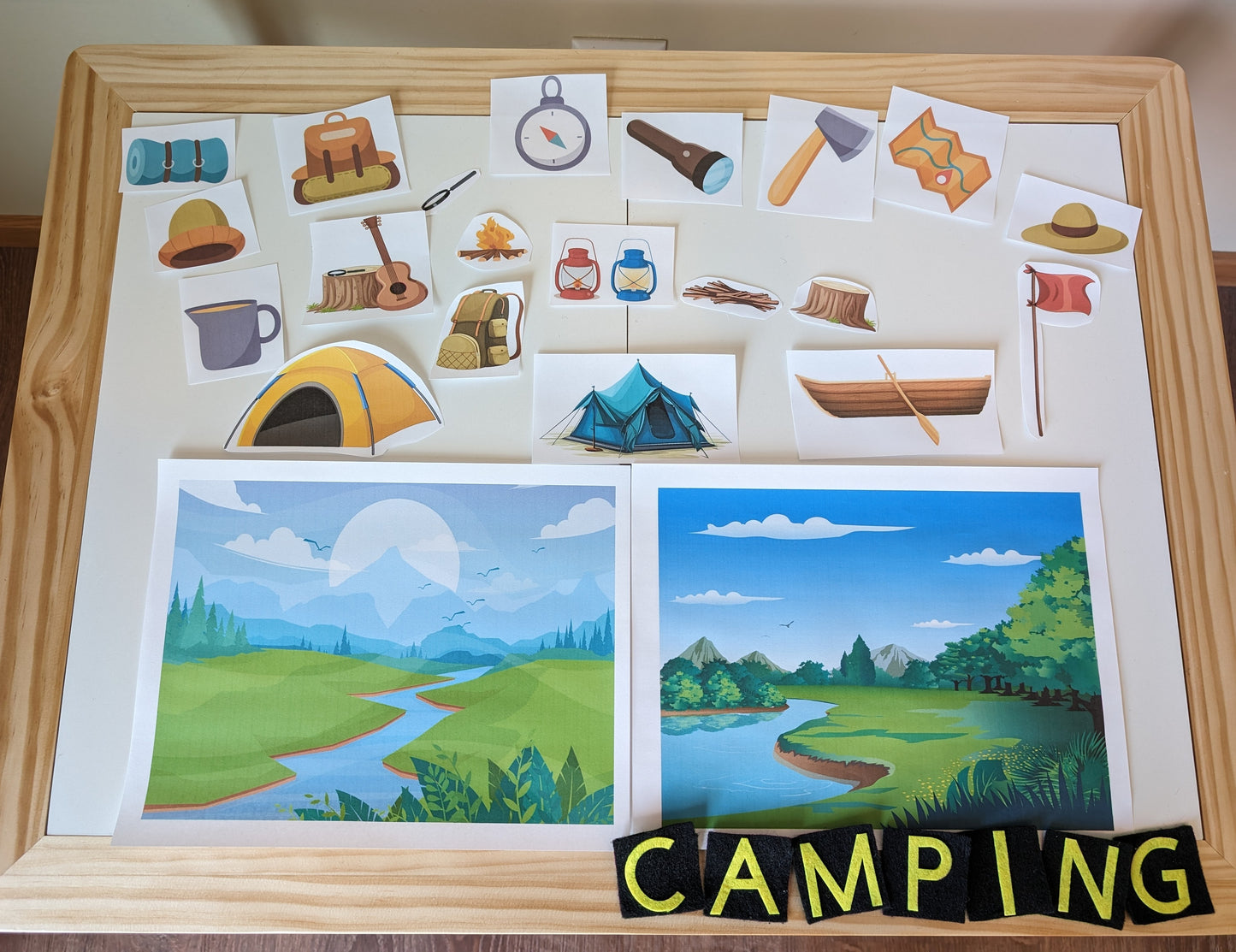 Camping Themed Sensory Table Digital Download