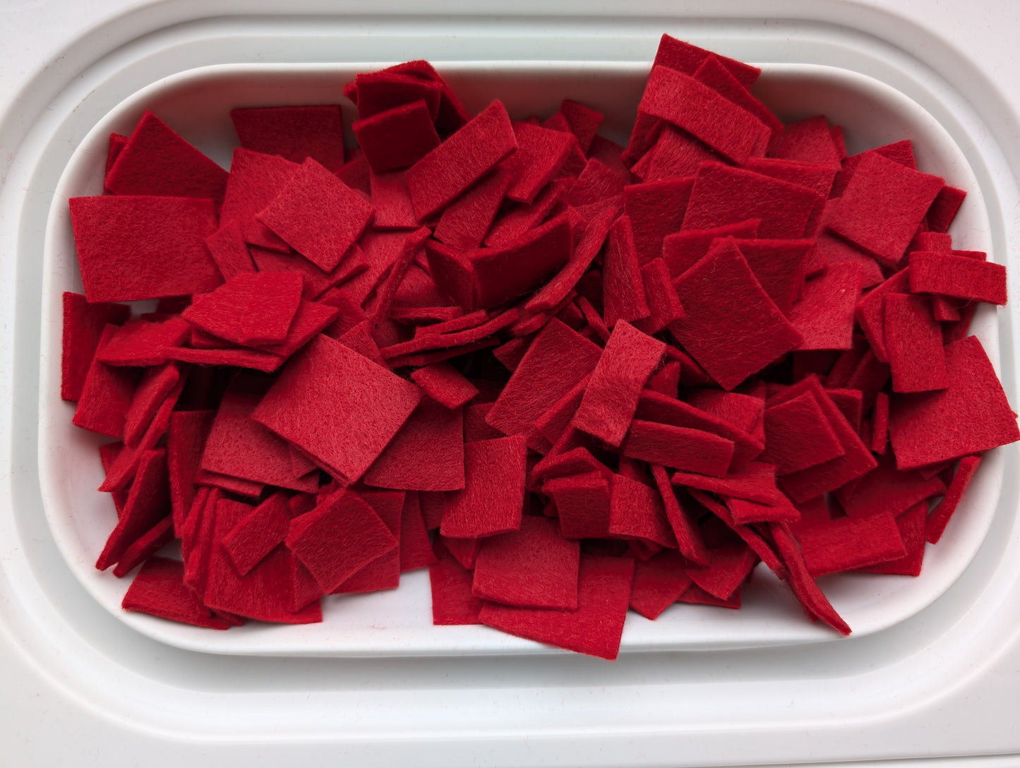 Felt sensory table filler-Red