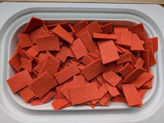 Felt sensory table filler-Orange