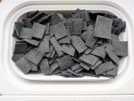 Felt sensory table filler-Grey