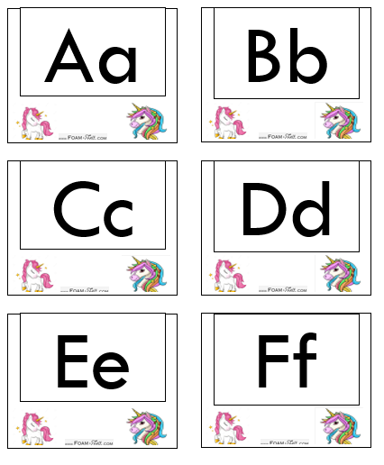 Write the Room-Unicorn-Alphabet Activity Digital Download