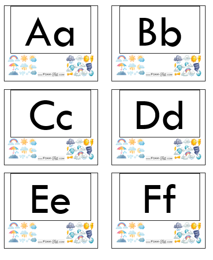 Write the Room-Weather-Alphabet Activity Digital Download