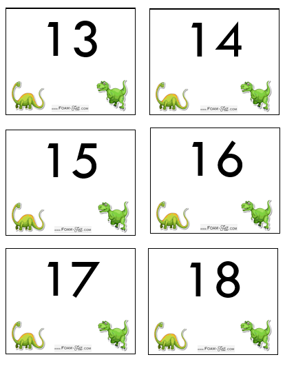 Write the Room-Dinosaur-Numbers 1-20 Activity Digital Download