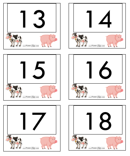 Write the Room-Farm-Numbers 1-20 Activity Digital Download