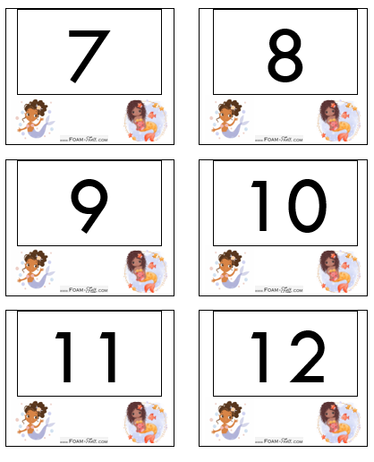 Write the Room-Mermaid-Numbers 1-20 Activity Digital Download