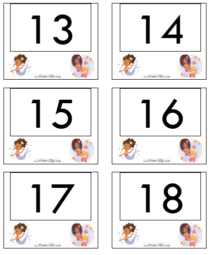 Write the Room-Mermaid-Numbers 1-20 Activity Digital Download