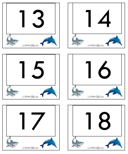 Write the Room-Ocean-Numbers 1-20 Activity Digital Download