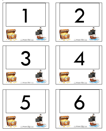 Write the Room-Pirate-Numbers 1-20 Activity Digital Download