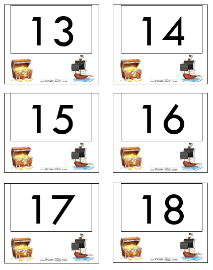 Write the Room-Pirate-Numbers 1-20 Activity Digital Download