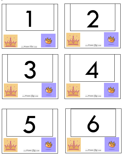 Write the Room-Princess-Numbers 1-20 Activity Digital Download