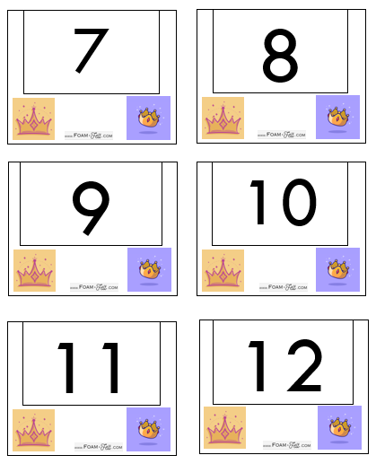 Write the Room-Princess-Numbers 1-20 Activity Digital Download