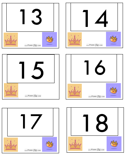 Write the Room-Princess-Numbers 1-20 Activity Digital Download