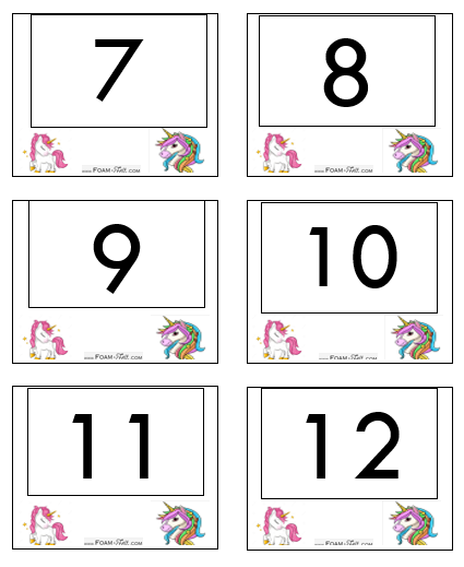 Write the Room-Unicorn-Numbers 1-20 Activity Digital Download