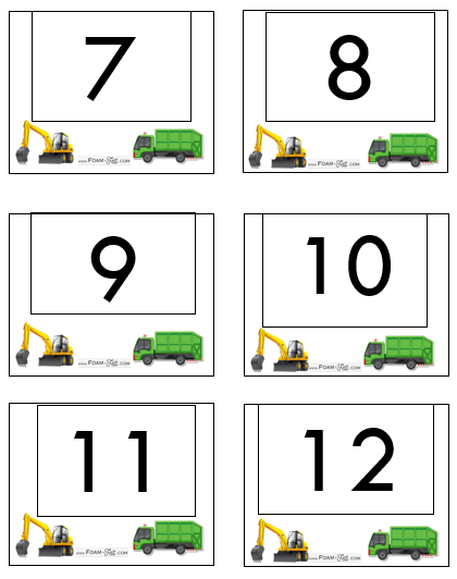 Write the Room-Vehicles-Numbers 1-20 Activity Digital Download