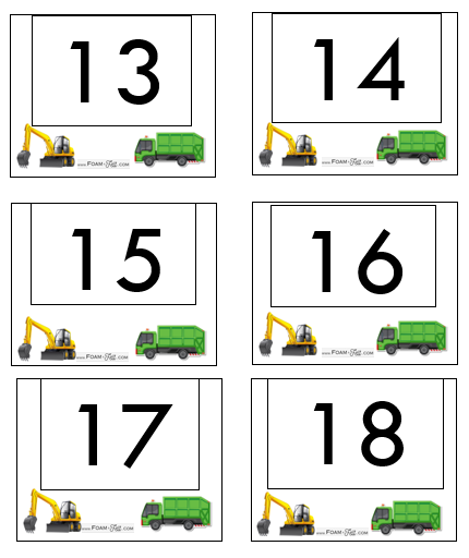 Write the Room-Vehicles-Numbers 1-20 Activity Digital Download