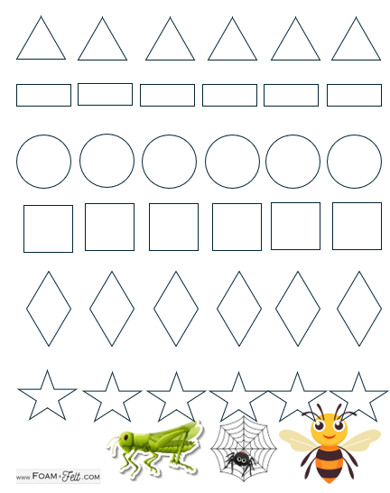 Write the Room-Bugs-Colors and Shapes Activity Digital Download