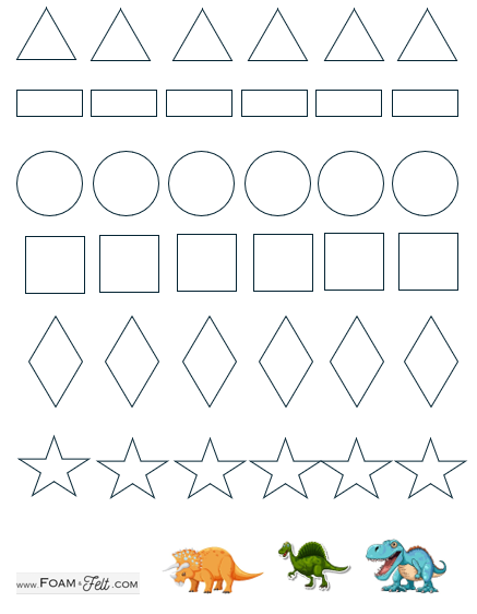 Write the Room-Dinosaur-Colors and Shapes Activity Digital Download