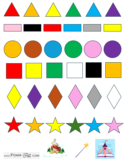 Write the Room-Fairy-Colors and Shapes Activity Digital Download