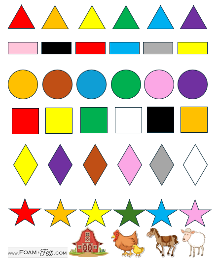 Write the Room-Farm-Colors and Shapes Activity Digital Download