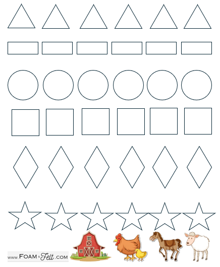 Write the Room-Farm-Colors and Shapes Activity Digital Download