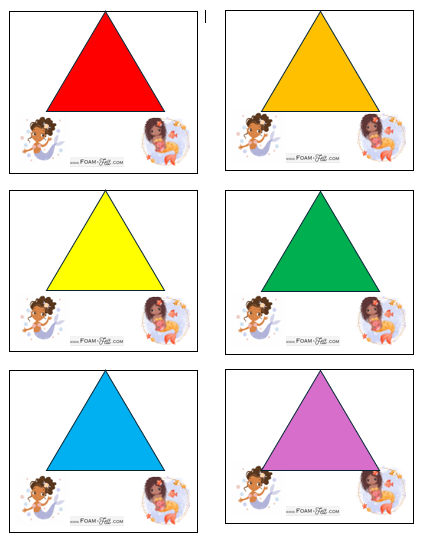 Write the Room-Mermaid-Colors and Shapes Activity Digital Download