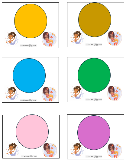 Write the Room-Mermaid-Colors and Shapes Activity Digital Download