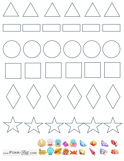 Write the Room-Mermaid-Colors and Shapes Activity Digital Download