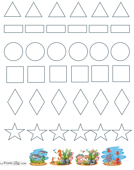 Write the Room-Ocean-Colors and Shapes Activity Digital Download