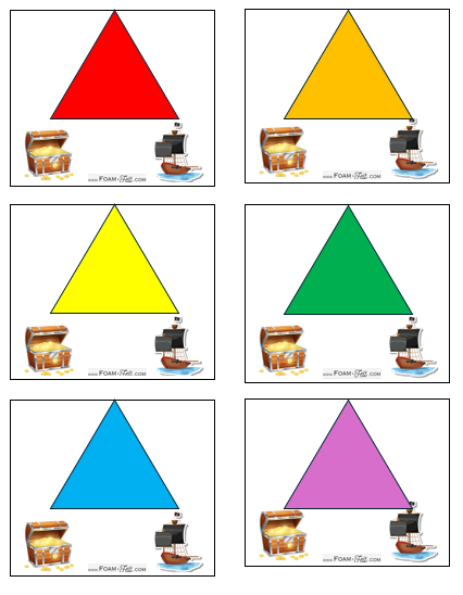 Write the Room-Pirate-Colors and Shapes Activity Digital Download